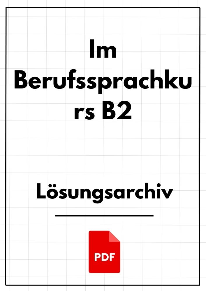 Im Berufssprachkurs B2