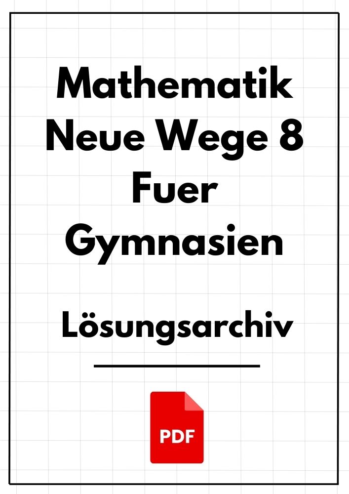 Mathematik Neue Wege 8 Fuer Gymnasien