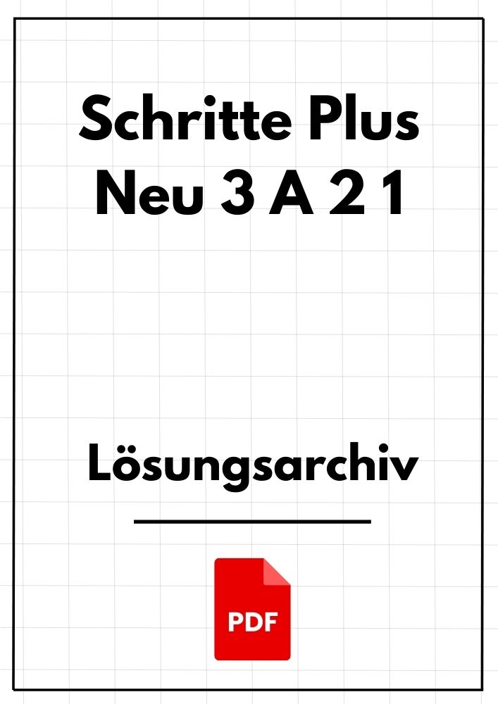 Schritte Plus Neu 3 A 2 1